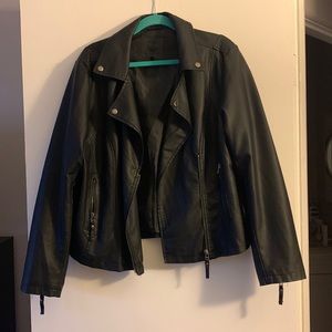 Max Studio Black faux leather jacket